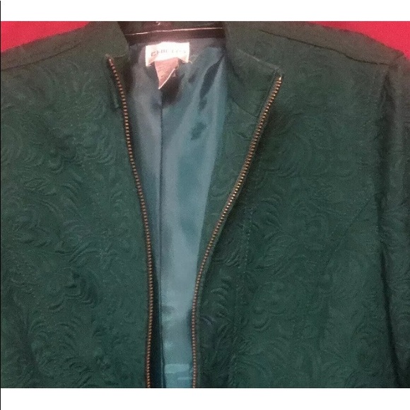 Chico’s Women’s O green zippered jacket - Picture 5 of 8